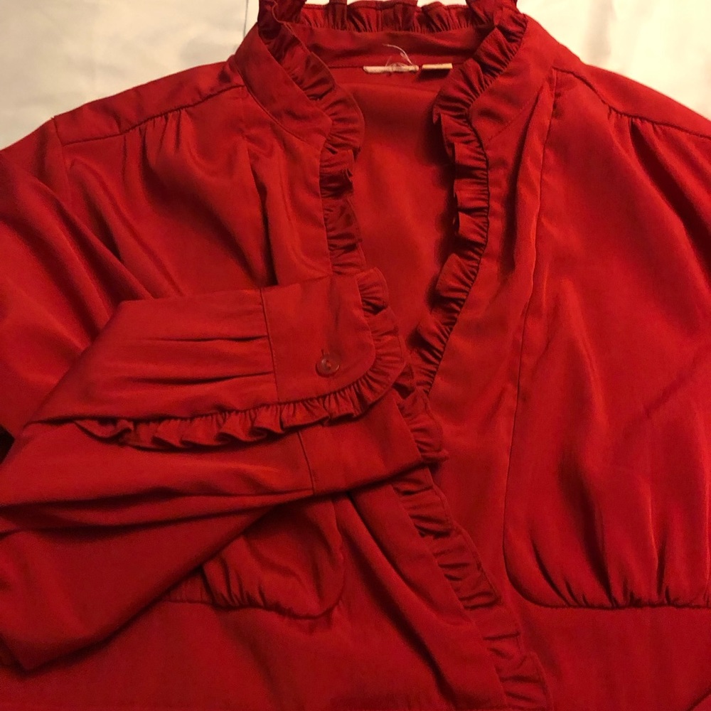Blouse red size large could fit med